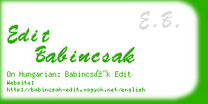 edit babincsak business card